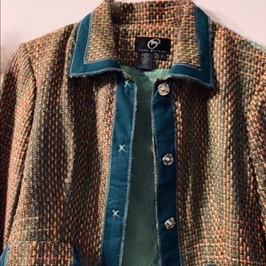 True Meaning Two-Piece Multi-Colored Tweed Suit